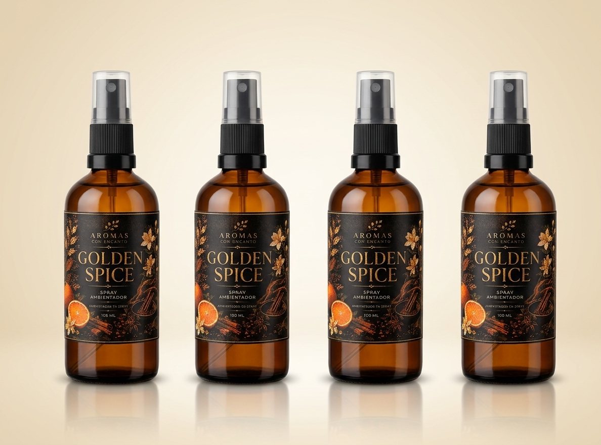 Spray Ambientador · Golden Spice — Ambientadores · Aromas con Encanto