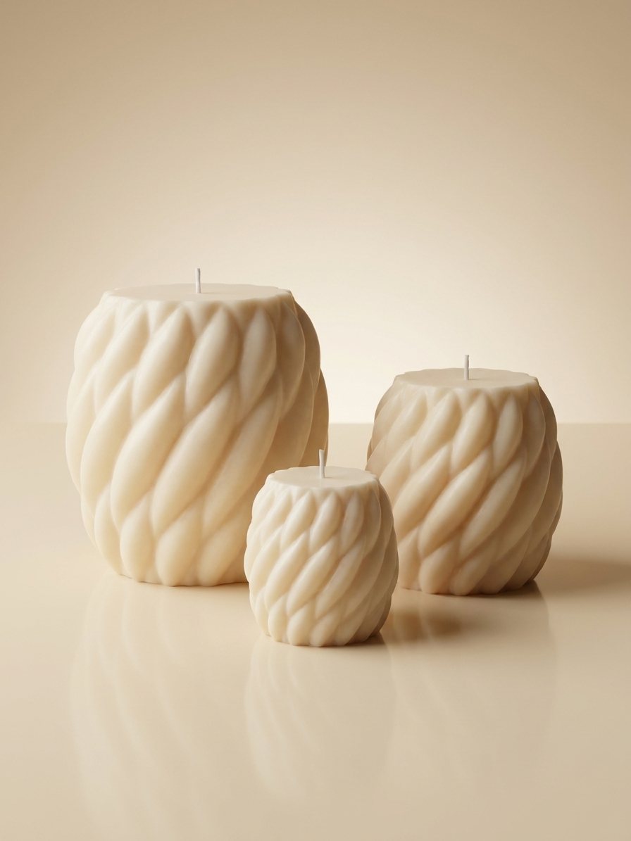 Velas Trenzadas · Set de 3 — Velas de soja · Aromas con Encanto
